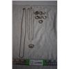 Image 1 : Silver Necklaces, Earrings, Rings - Some Stamped .925