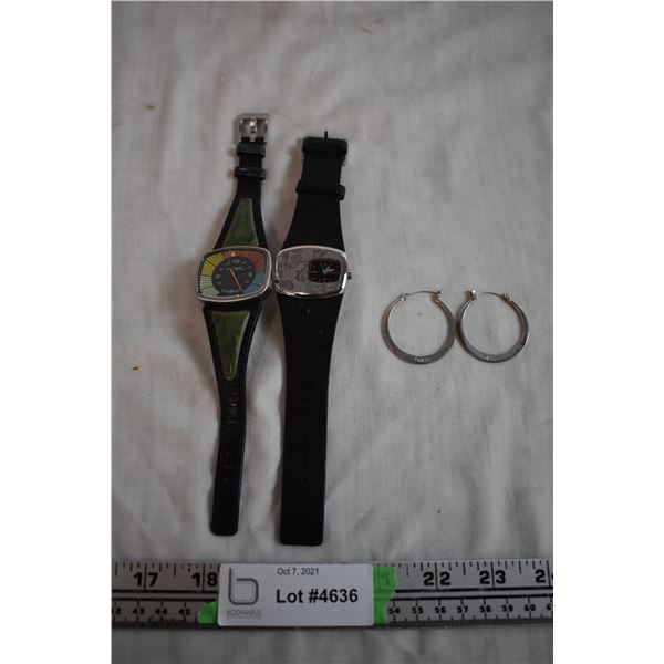 Guess Earrings, Fossil & Diesel Watches