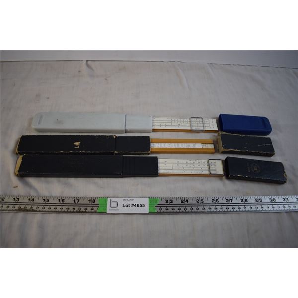 3 Slide Rulers