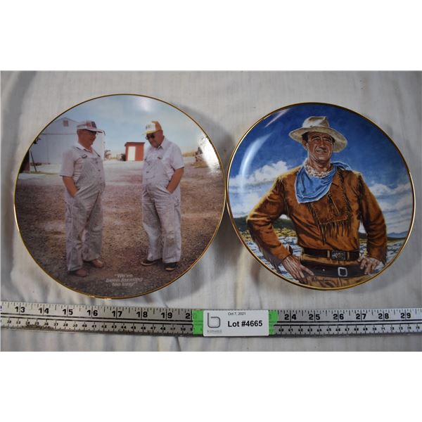 2 Numbered Collector's Plates - "We've Been Farming Too Long" and "The Duke"