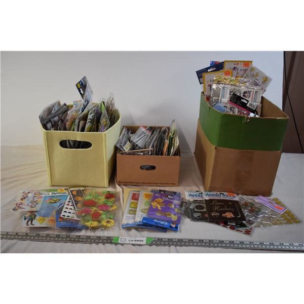 3 Boxes of Stickers/Crafting Supplies