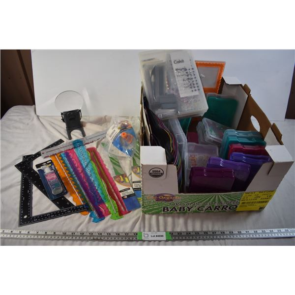 Crafting Rulers, Containers with Supplies, Templates, and Misc Crafting
