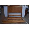 Pair of Wooden Bedframes and Side Rails (One Damaged) (First Frame Matches Armoire)