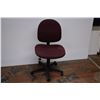 Burgundy Adjustable Office Chair - condition may vary