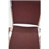 Image 2 : Pair of Burgundy Cloth and Metal Chairs (Stackable)