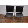 Image 1 : Pair of Vinyl and Metal Chairs (Stackable)