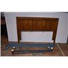Vintage Pecan Wood Headboard (60" W x 40" H) with Metal Frame