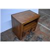 Image 3 : Vintage Pecan Wood Nightstand (25" W x 16" D x 23" H)