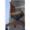 Image 3 : Vintage Wooden Office Chair on Rollers