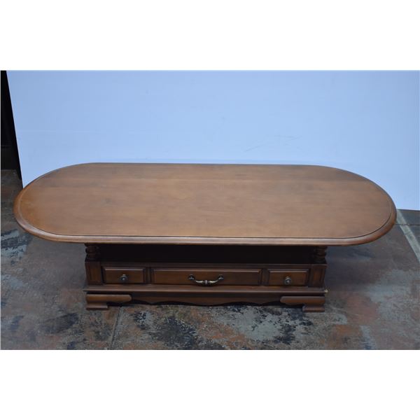 Kroehler Colonial Maple Coffee Table (60" W x 24" D x 15" H)