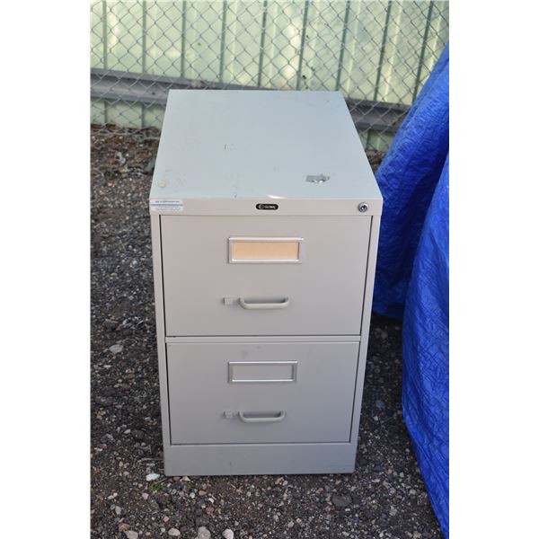 Small Metal Filing Cabinet with Key