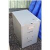 Image 2 : Small Metal Filing Cabinet with Key