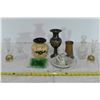 Image 1 : Assorted Candle Holders, Vases & Ashtrays