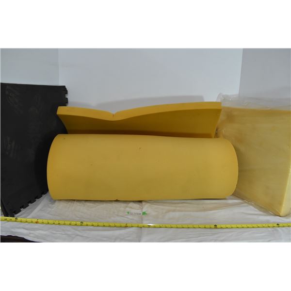 2” Single Bed Foam Roll, Floor Pads, Square 20”x21”x4” Foam Pad