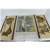 Image 1 : 1 Painting – 24.5”x20.5” & 2 Woven Pictures 29”x13”