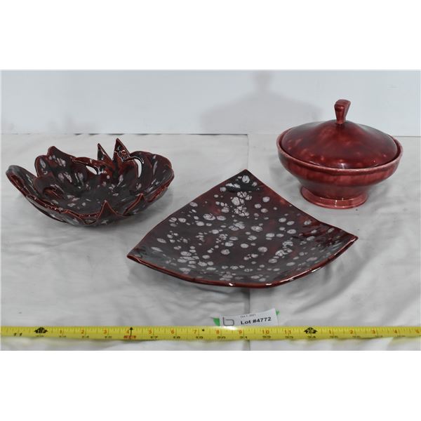 Hand Painted Bowls & Trays – Non-edible surface