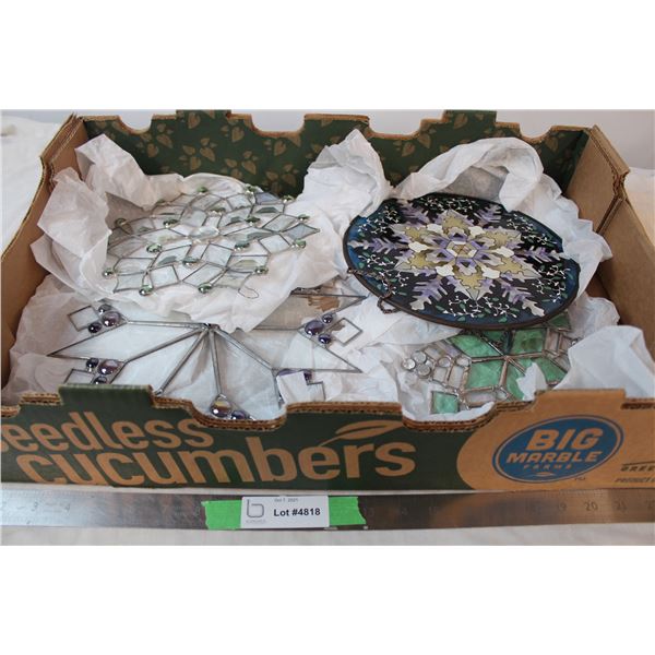 Stained glass snowflakes