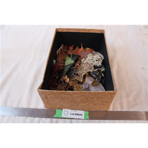 Various holiday decor in decorative box