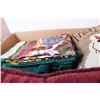 Image 5 : Box of holiday pillows and pillowcases