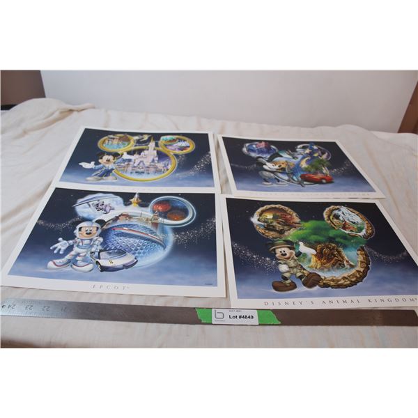 Disney 4 park collector set lithographs
