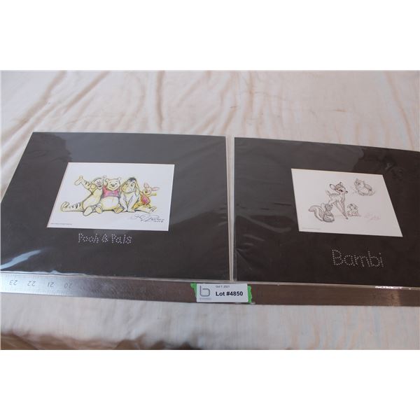 Disney Swarvski exclusive lithographs in packaging