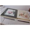 Two framed floral water colour paintings