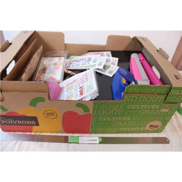 Box of crafting supplies