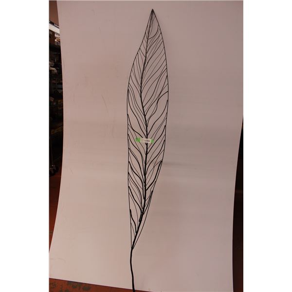 Giant metal leaf house decor 68” tall