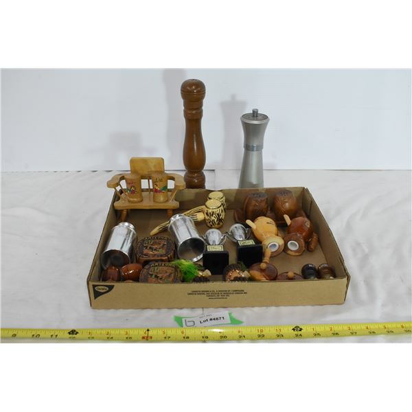 Assorted Wooden & Metal S&P Shakers