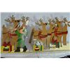 3 Reindeer Wooden Lawn Ornaments