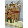 Image 4 : 3 Reindeer Wooden Lawn Ornaments