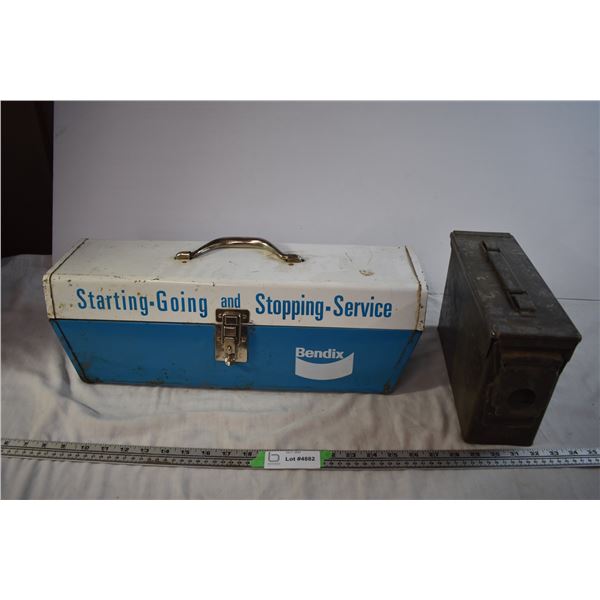 Bendix "Starting-Going and Stopping-Service" Toolbox and Small Ammo Crate