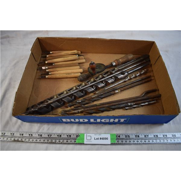 Hand Drill and Hand Chisels