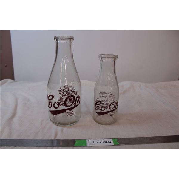 Co-op milk bottles