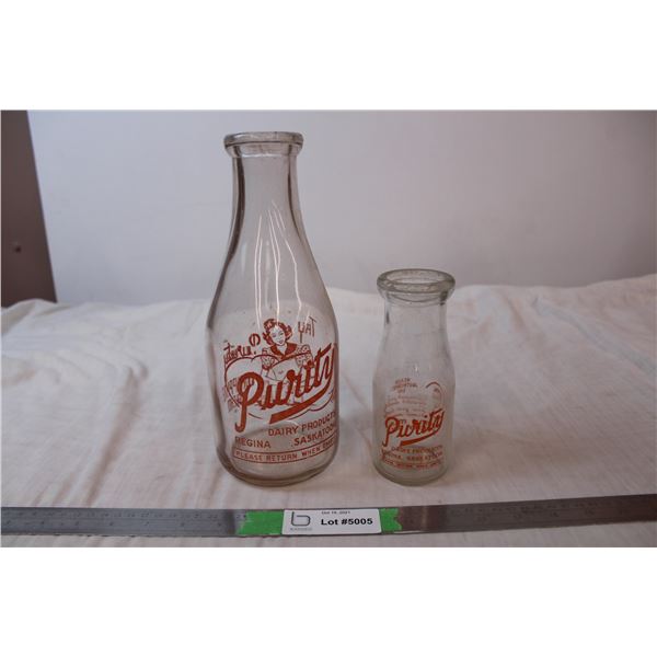 Purity milk bottles