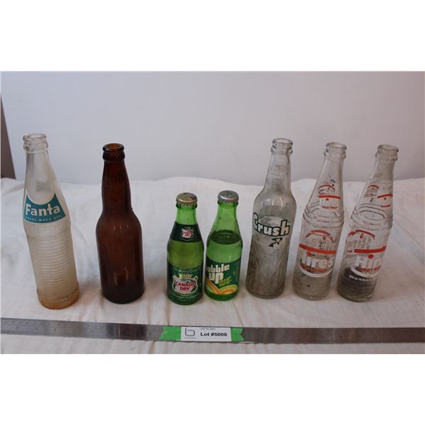 Variety of vintage soda bottles