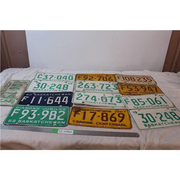 1960s licence plate