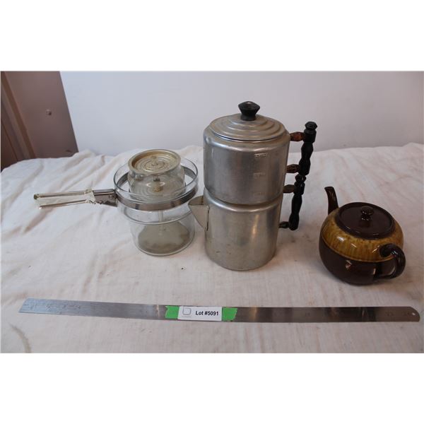 Camping kettle, glass coffee pot, ceramic tea pot