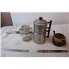 Image 1 : Camping kettle, glass coffee pot, ceramic tea pot