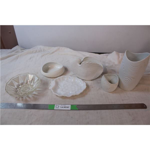 Decorative glass & ceramic bowls/vases