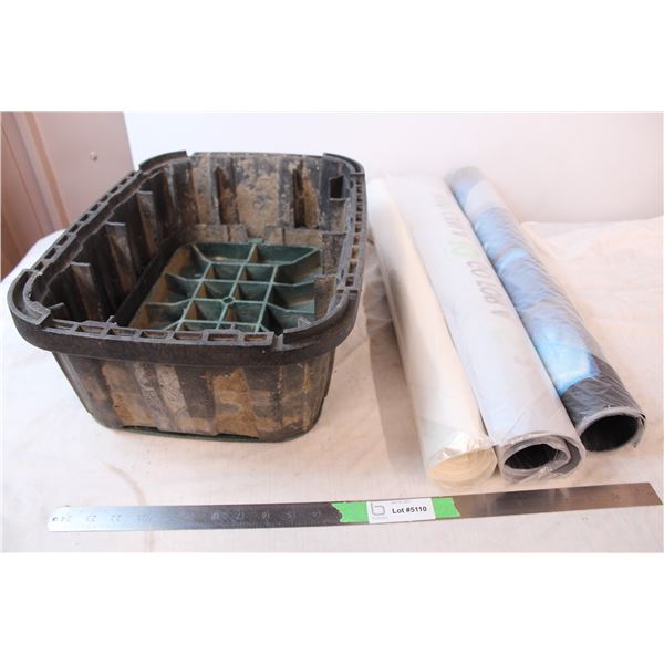 Garden box and three movie posters in wrap