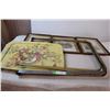 Image 1 : Vintage TV dinner trays, three framed art prints