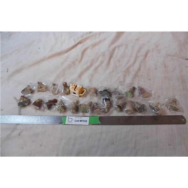 Red rose tea figurines - gingerbread man, humpty dumpty, etc