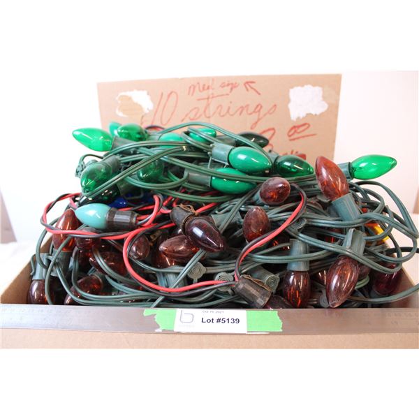 Box of ten strings of holiday lights