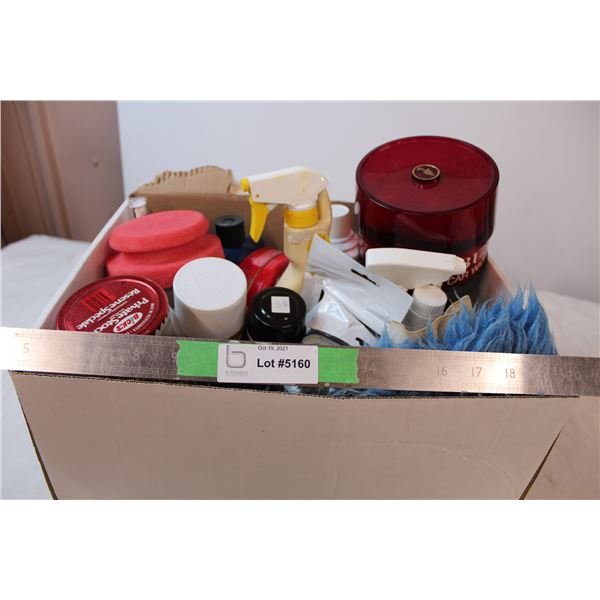 Box of car cleaning products