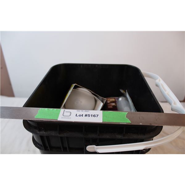 Bucket of lightbulbs