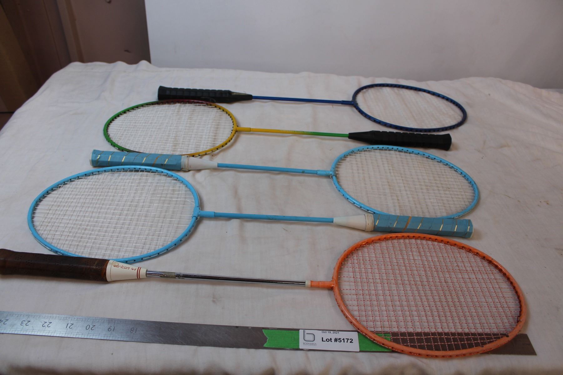 Assorted Rackets Assorted badminton rackets