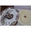 Image 5 : ceramic serving plates and vintage cook books