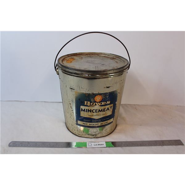 Vintage mincemeat bucket
