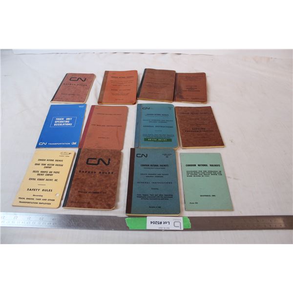 Vintage CN Railway books, safety, handling, instructions